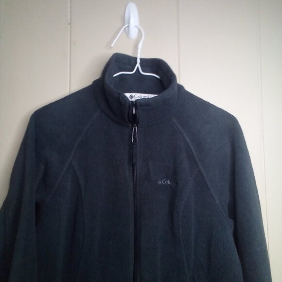 Columbia Fleece Jacket M Full Zip Pockets Dark Gray - Picture 11 of 13